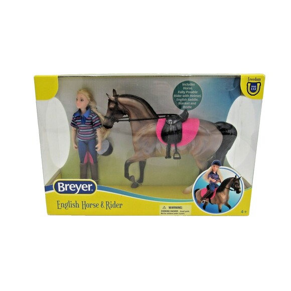 Breyer Other - Breyer Classics Collection #61114 English Horse and Rider Blonde Girl Brown Pony